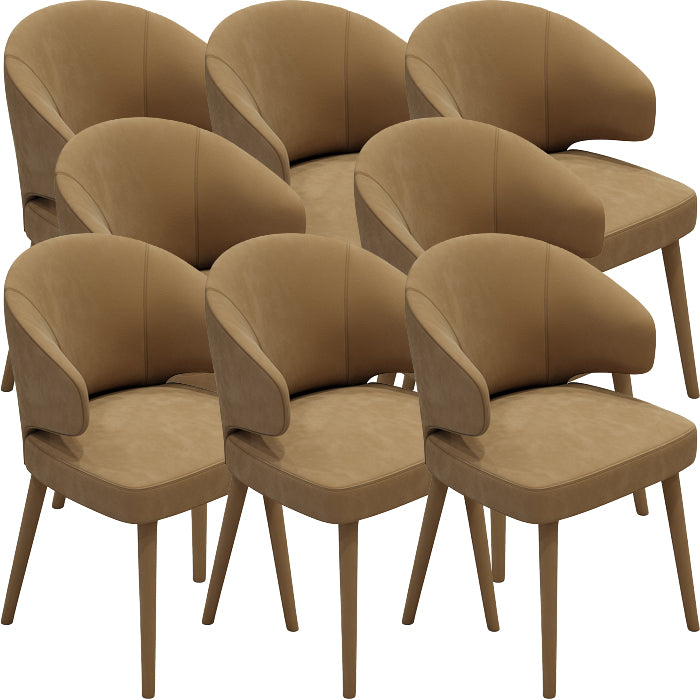 Contemporary Style Upholstered 4 Legs Dining Chairs for Living Room