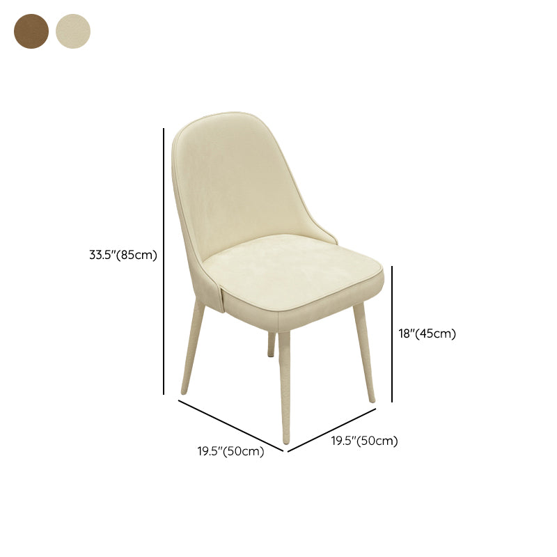 Contemporary Style Upholstered 4 Legs Dining Chairs for Living Room