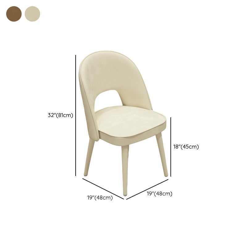 Contemporary Style Upholstered 4 Legs Dining Chairs for Living Room