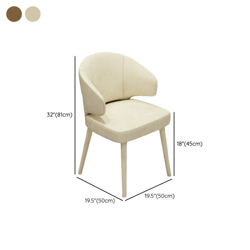 Contemporary Style Upholstered 4 Legs Dining Chairs for Living Room