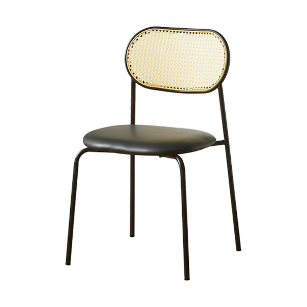 Industrial Style Open Back Upholstered Home Dining Side Chair