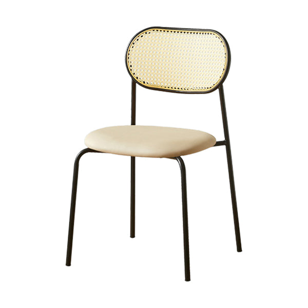 Industrial Style Open Back Upholstered Home Dining Side Chair
