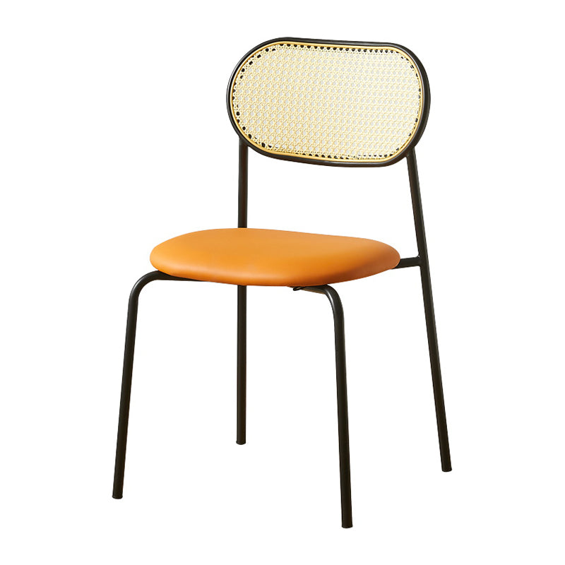 Industrial Style Open Back Upholstered Home Dining Side Chair