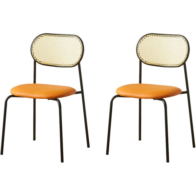Industrial Style Open Back Upholstered Home Dining Side Chair