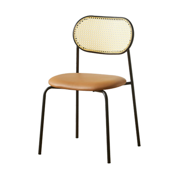 Industrial Style Open Back Upholstered Home Dining Side Chair