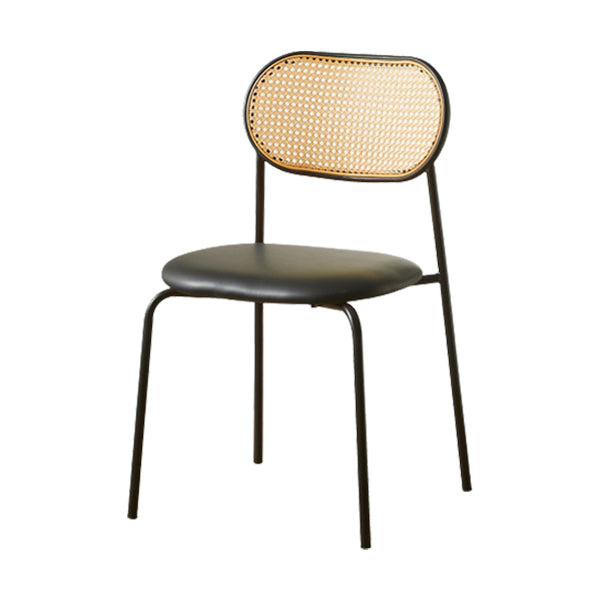 Industrial Style Open Back Upholstered Home Dining Side Chair