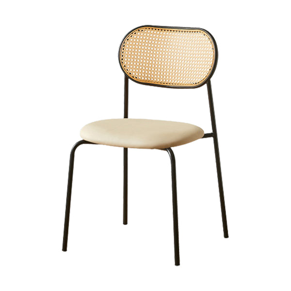 Industrial Style Open Back Upholstered Home Dining Side Chair