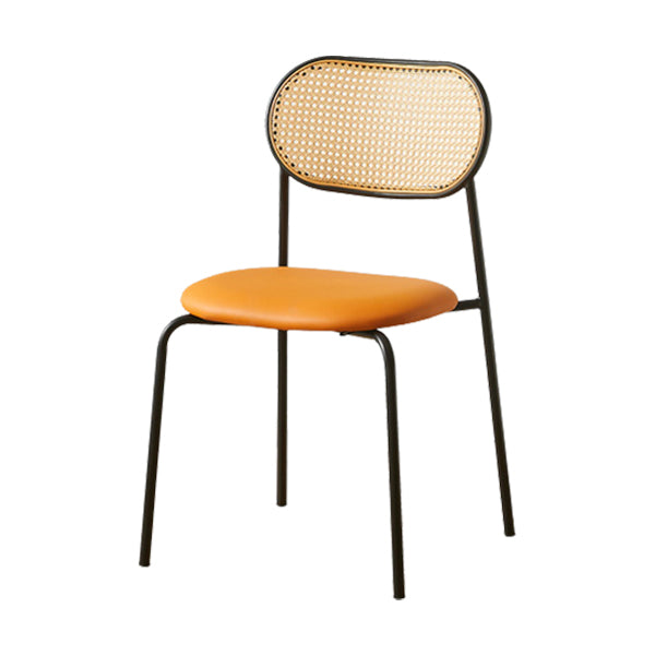 Industrial Style Open Back Upholstered Home Dining Side Chair