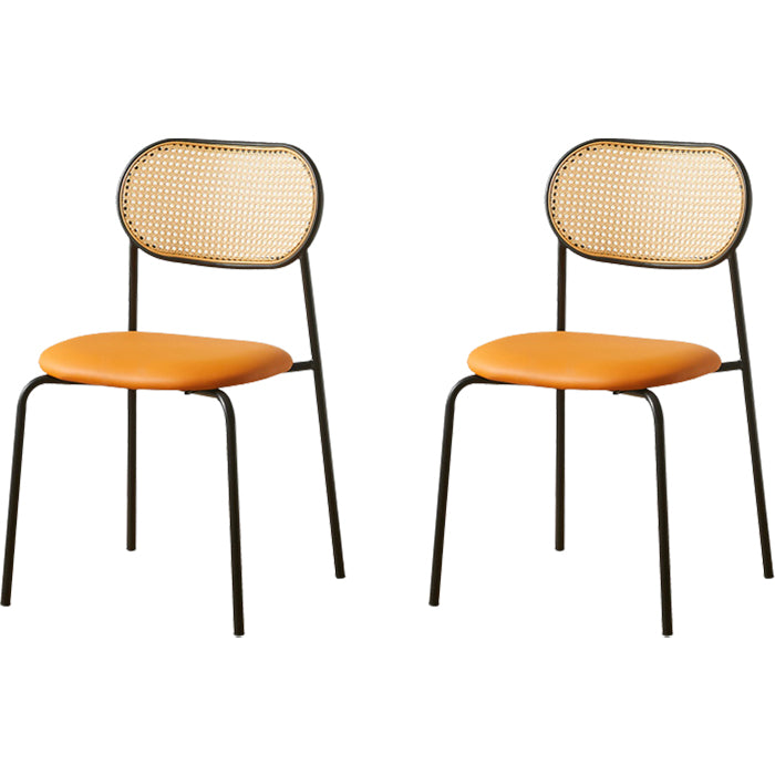 Industrial Style Open Back Upholstered Home Dining Side Chair