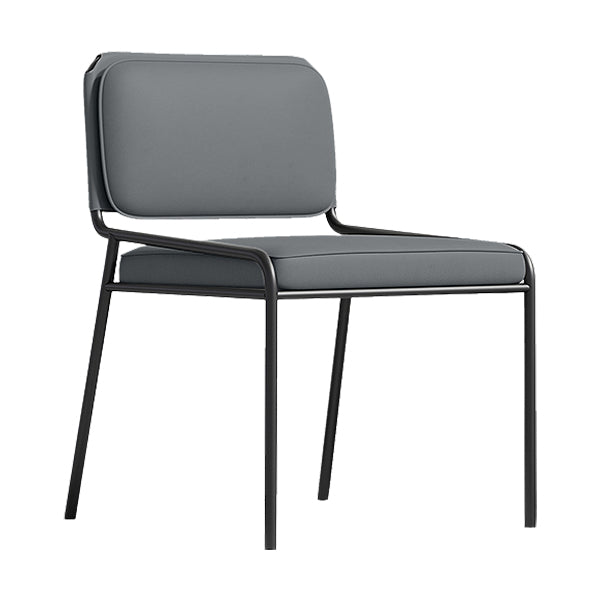 Modern Style Leather Open Back Upholstered Home Dining Side Chair