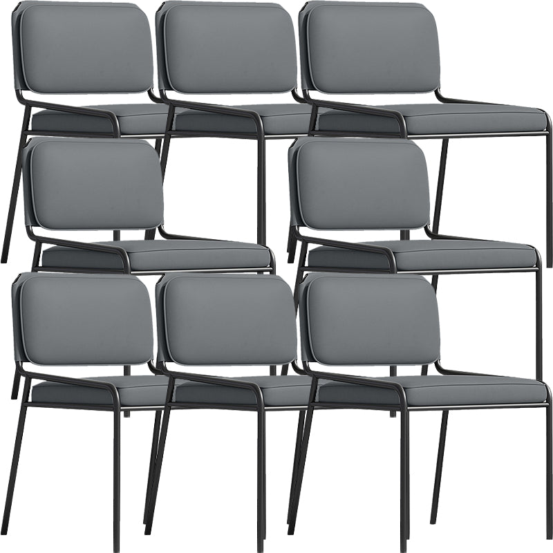 Modern Style Leather Open Back Upholstered Home Dining Side Chair