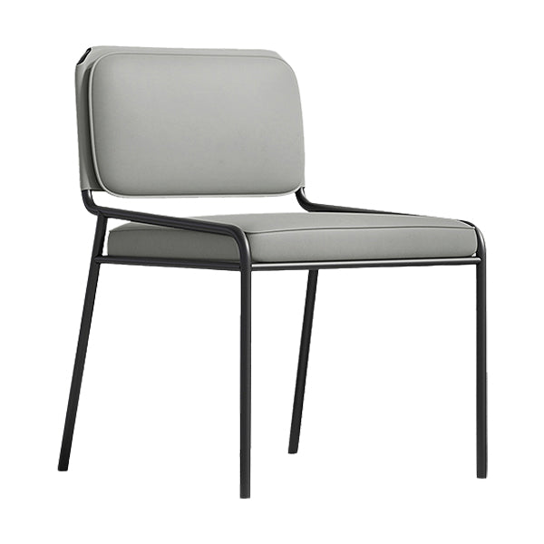 Modern Style Leather Open Back Upholstered Home Dining Side Chair