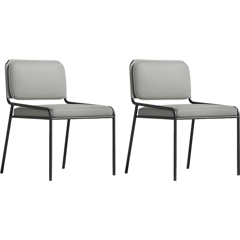 Modern Style Leather Open Back Upholstered Home Dining Side Chair
