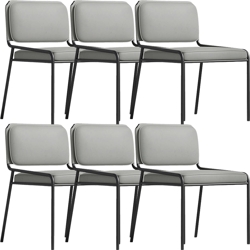 Modern Style Leather Open Back Upholstered Home Dining Side Chair