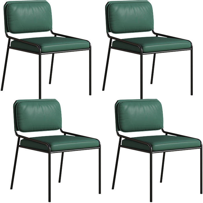 Modern Style Leather Open Back Upholstered Home Dining Side Chair
