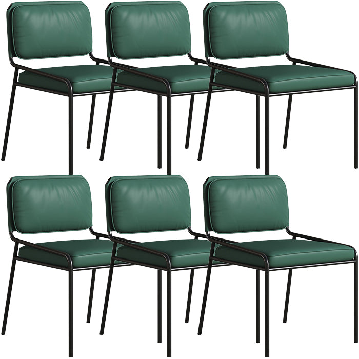 Modern Style Leather Open Back Upholstered Home Dining Side Chair