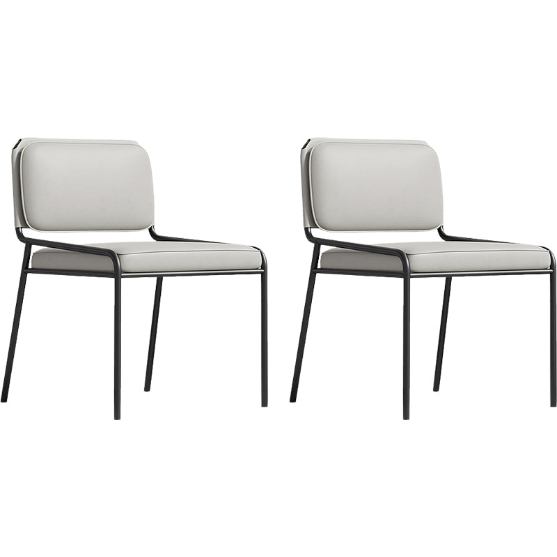 Modern Style Leather Open Back Upholstered Home Dining Side Chair