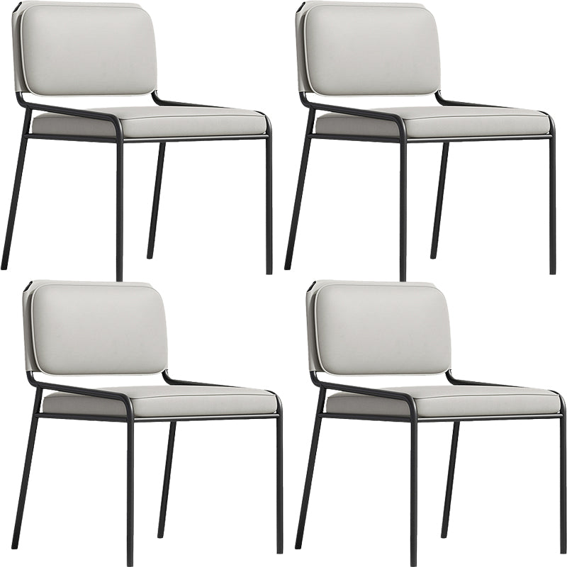 Modern Style Leather Open Back Upholstered Home Dining Side Chair
