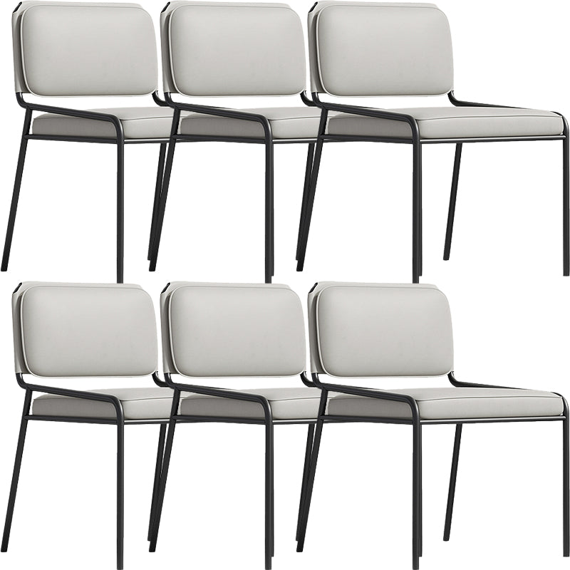 Modern Style Leather Open Back Upholstered Home Dining Side Chair