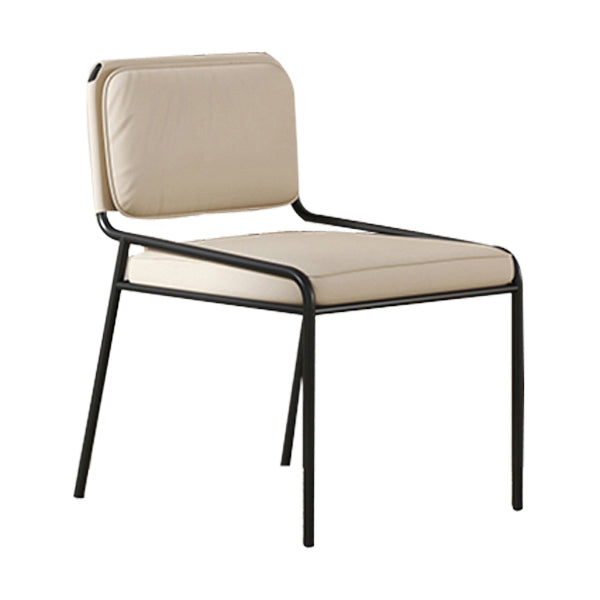 Modern Style Leather Open Back Upholstered Home Dining Side Chair