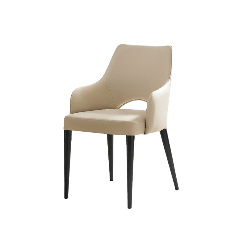 Modern Style Open Back Upholstered Leather Home Dining Side Chair