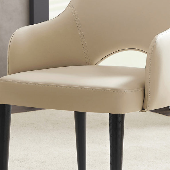Modern Style Open Back Upholstered Leather Home Dining Side Chair