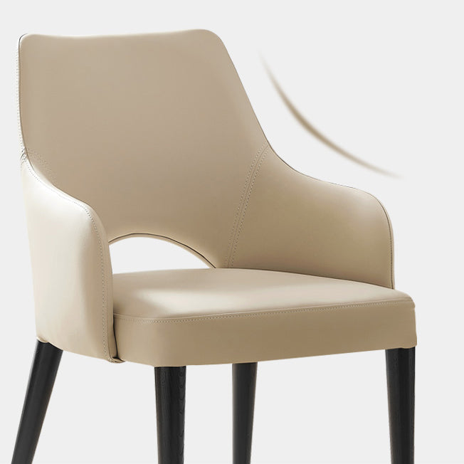 Modern Style Open Back Upholstered Leather Home Dining Side Chair