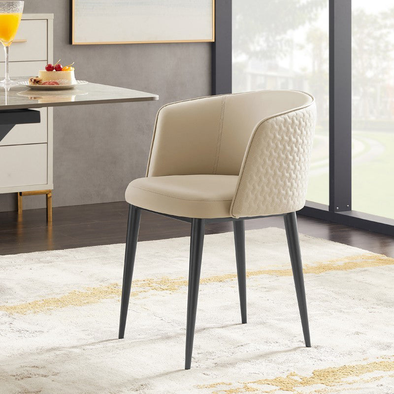 Modern Style Open Back Upholstered Leather Home Dining Side Chair