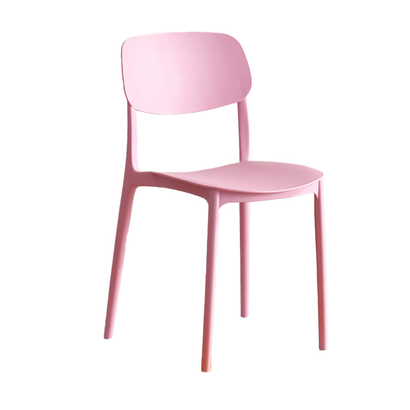 Modern Indoor-Outdoor Plastic Open Back Stackable Dining Side Chair