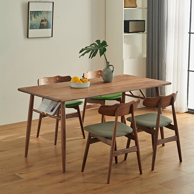 Contemporary Indoor Wood Open Back Upholstered Side Dining Chair