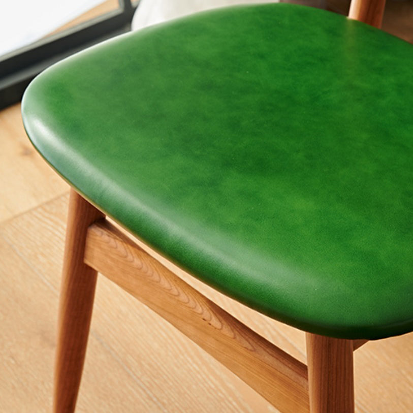 Contemporary Indoor Wood Open Back Upholstered Side Dining Chair
