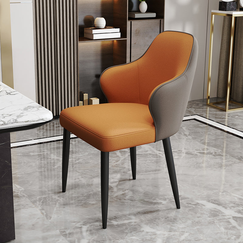 Modern Style Leather Parsons Upholstered Home Dining Side Chair