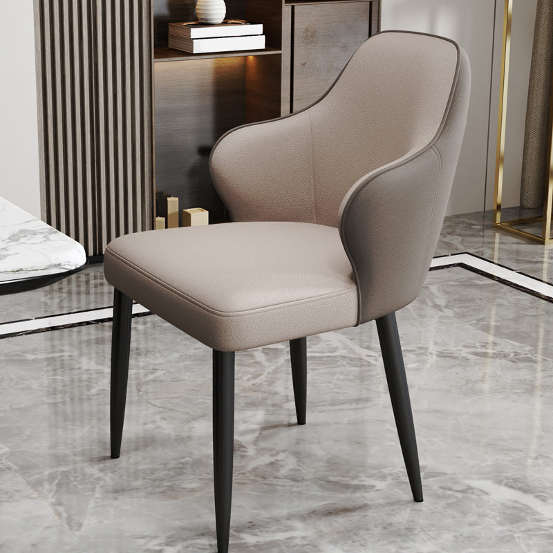 Modern Style Leather Parsons Upholstered Home Dining Side Chair