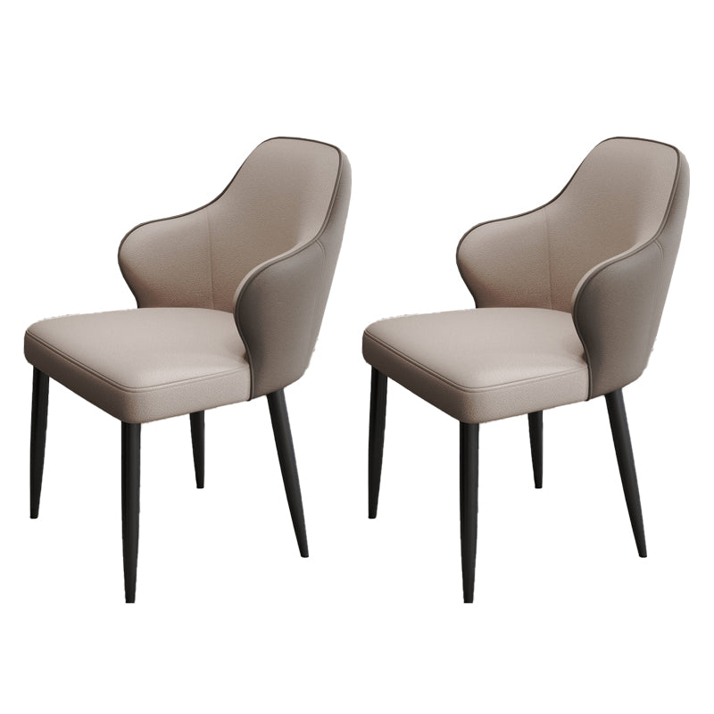 Modern Style Leather Parsons Upholstered Home Dining Side Chair