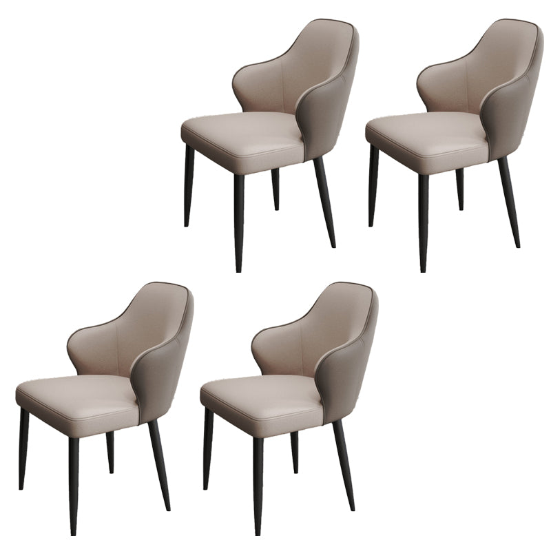 Modern Style Leather Parsons Upholstered Home Dining Side Chair