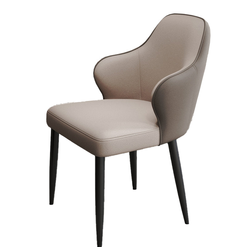 Modern Style Leather Parsons Upholstered Home Dining Side Chair