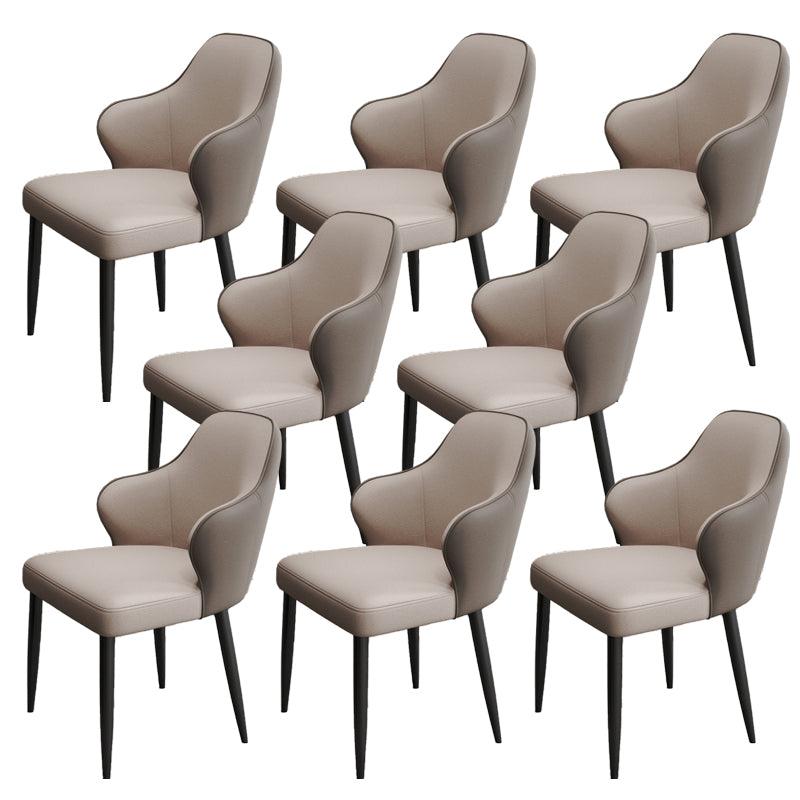 Modern Style Leather Parsons Upholstered Home Dining Side Chair