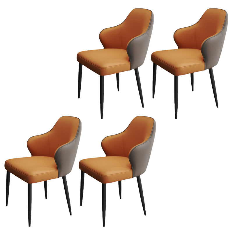 Modern Style Leather Parsons Upholstered Home Dining Side Chair