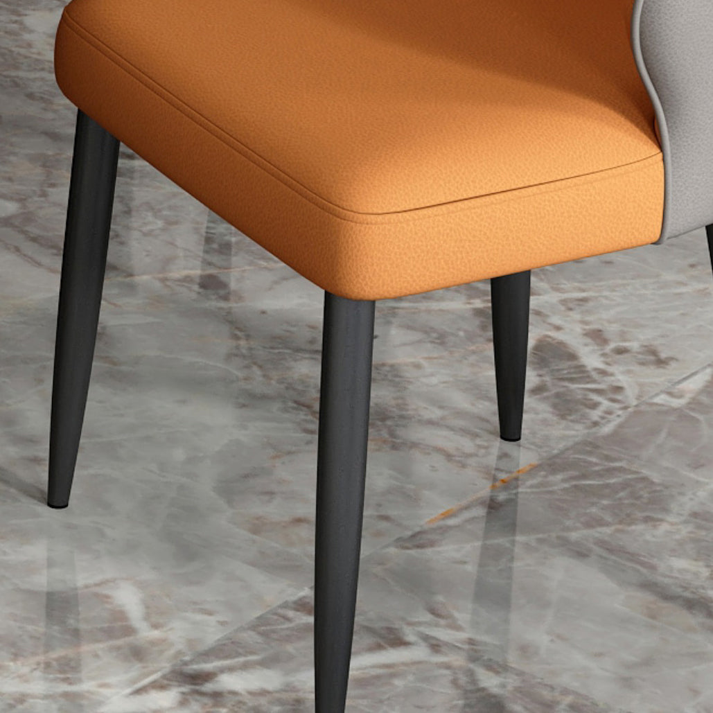 Modern Style Leather Parsons Upholstered Home Dining Side Chair