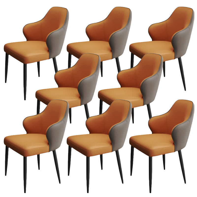 Modern Style Leather Parsons Upholstered Home Dining Side Chair