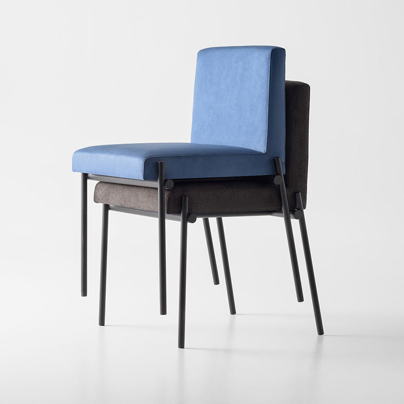 Industrial Dining Room Upholstered Armless Parsons Dining Side Chair