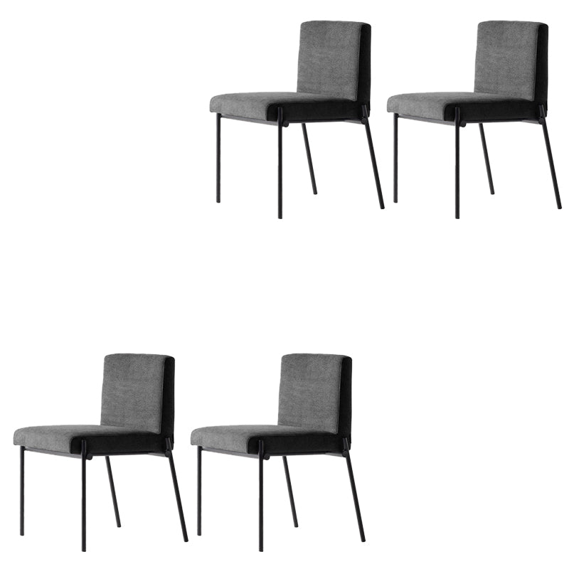 Industrial Dining Room Upholstered Armless Parsons Dining Side Chair