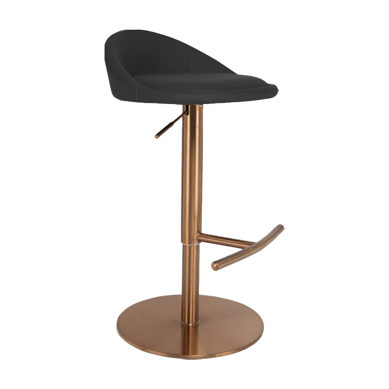 Modern Style Rotatable Backrest Counter High Stool with Leather Cushion