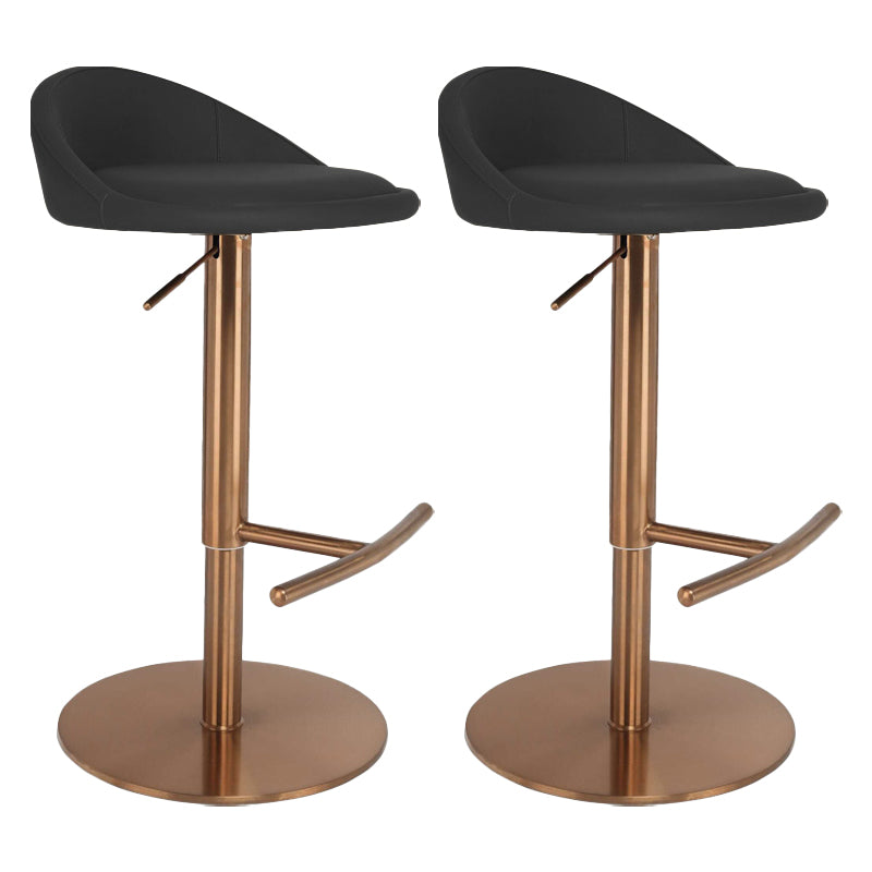 Modern Style Rotatable Backrest Counter High Stool with Leather Cushion