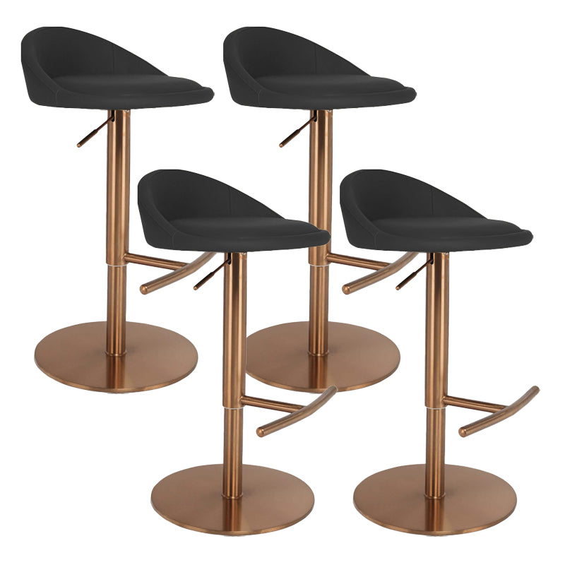Modern Style Rotatable Backrest Counter High Stool with Leather Cushion