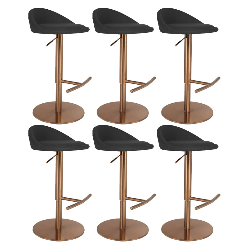 Modern Style Rotatable Backrest Counter High Stool with Leather Cushion