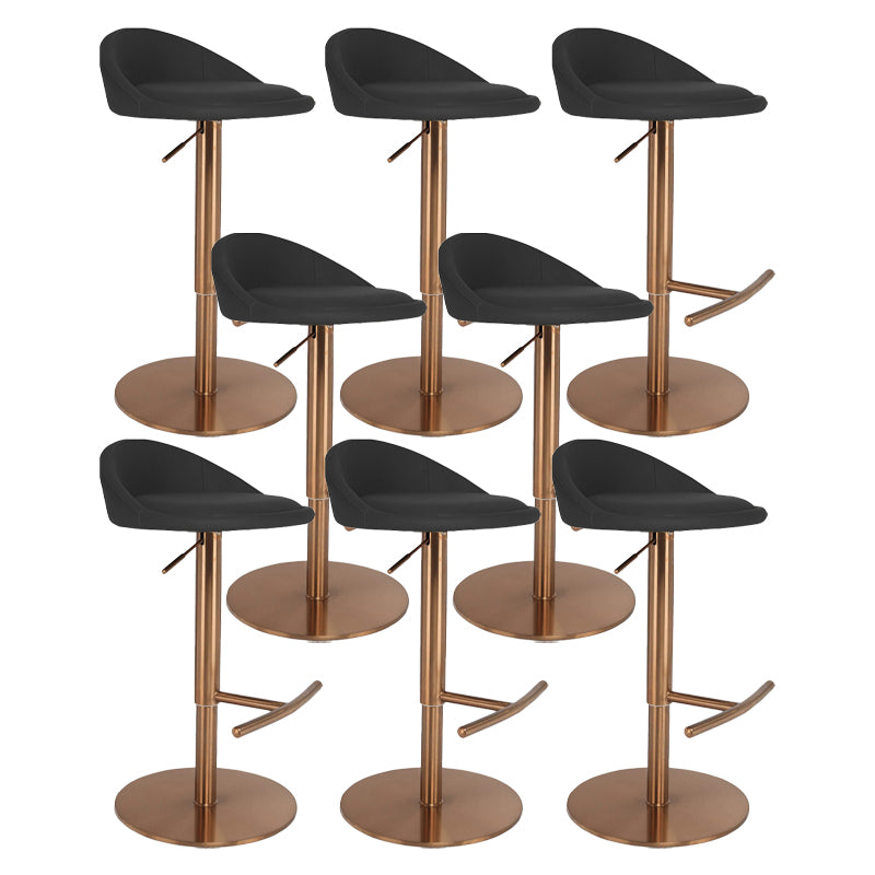 Modern Style Rotatable Backrest Counter High Stool with Leather Cushion