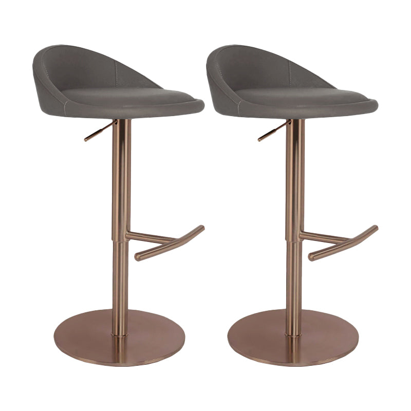 Modern Style Rotatable Backrest Counter High Stool with Leather Cushion