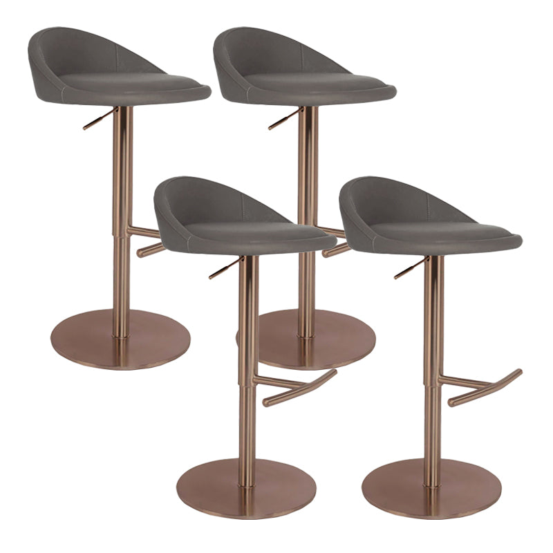 Modern Style Rotatable Backrest Counter High Stool with Leather Cushion