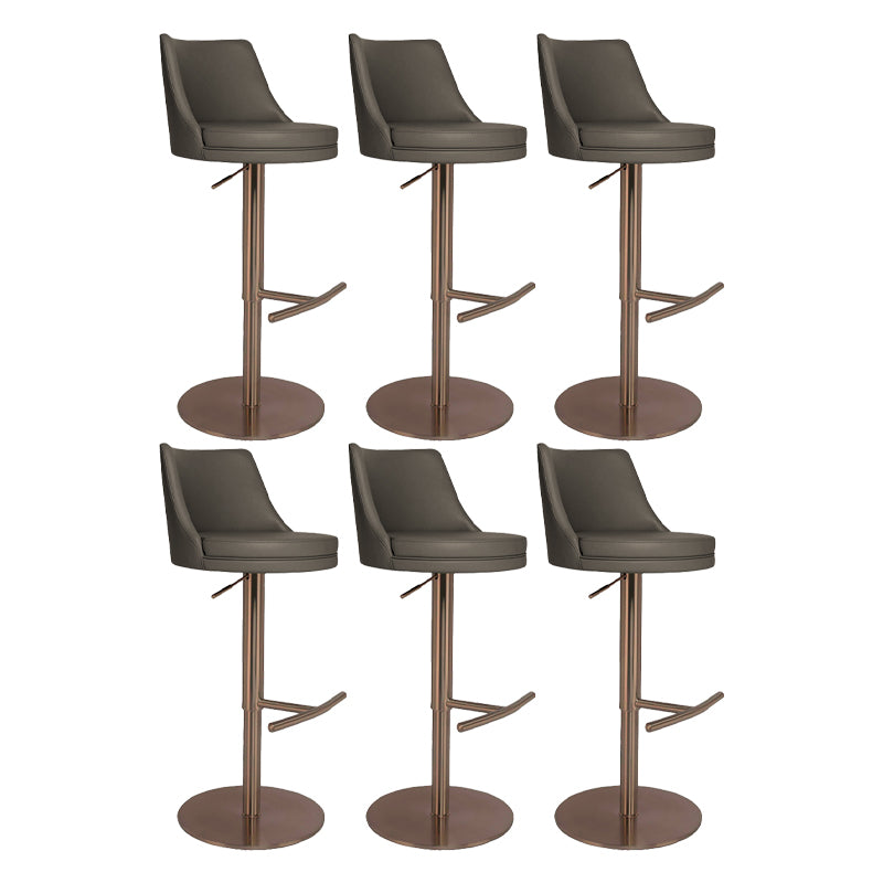 Modern Style Rotatable Backrest Counter Stool with Leather Cushion